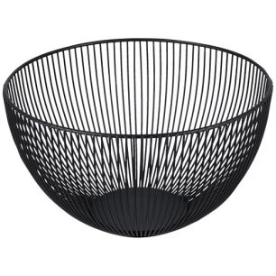 panier mã©tallique 25,5xh14,5cm noir scala - fine dining living