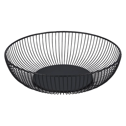 panier mã©tallique 28,5xh8cm noir scala - fine dining living