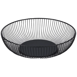 panier mã©tallique 28,5xh8cm noir scala - fine dining living