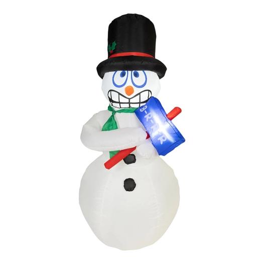 bonhomme de neige gonflable avec led pour une utilisation en extérieur 80 x 70 x 175 cm