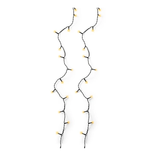 guirlande lumineuse led multifonctionnelle d'extérieur, 8 fonctions, 360 led, lumière chaude classique, câble noir, 27 m