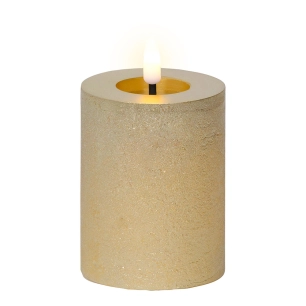 bougie led couleur or en cire ø7 x 11,3 cm