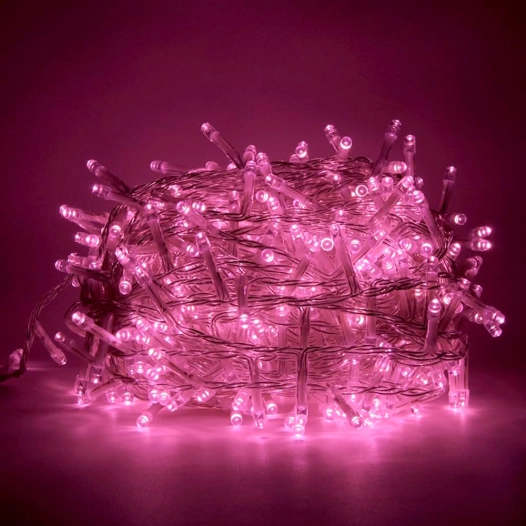 guirlande multifonctionnelle avec 500 led roses, ip44