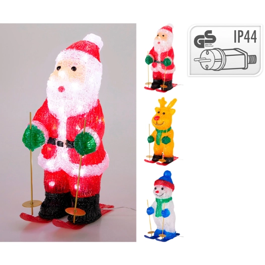 figurine de noël extérieure en acrylique led, modèles variés