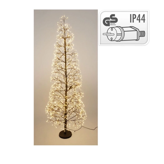 sapin de noël avec 1600 led blanc chaud, 1,5 m