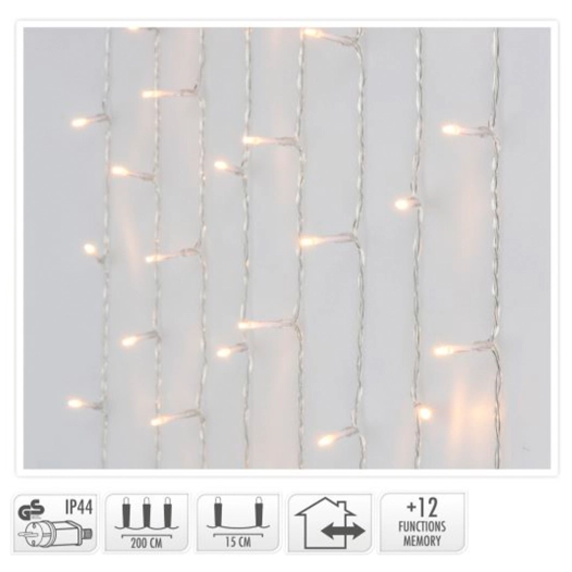 rideau led extérieur 480 led lumière blanc chaud 225 x 300 cm