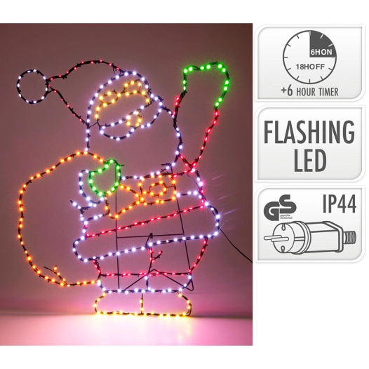 figurine led père noël 321 led 70 cm