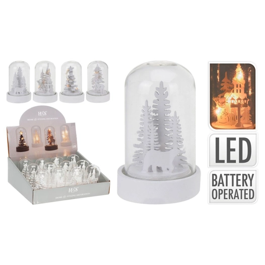 décoration de sapin de noël avec led, 9 cm, modèles variés