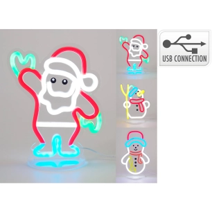figurine néon à motifs de noël, modèles variés