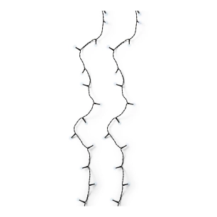 guirlande lumineuse led multifonctionnelle d'extérieur, 8 fonctions, 180 led, blanc froid, câble noir, 13,5 m