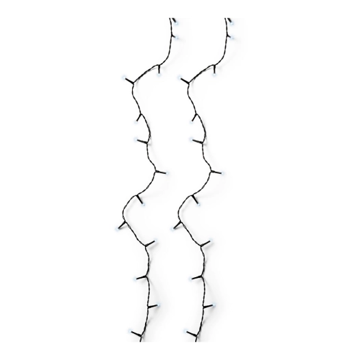 guirlande lumineuse led multifonctionnelle d'extérieur, 8 fonctions, 360 led, blanc froid, câble noir, 27 m