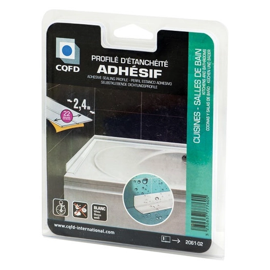 profilã© ã©tanchã©itã© adhã©sif blanc 22 mm x 2.4 m - cqfd ld