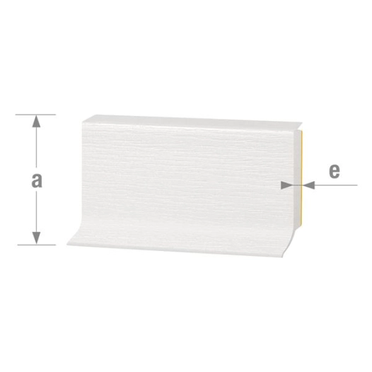 plinthe pvc adhã©sivã©e blanche 65 mm 2,50 m - cqfd ld