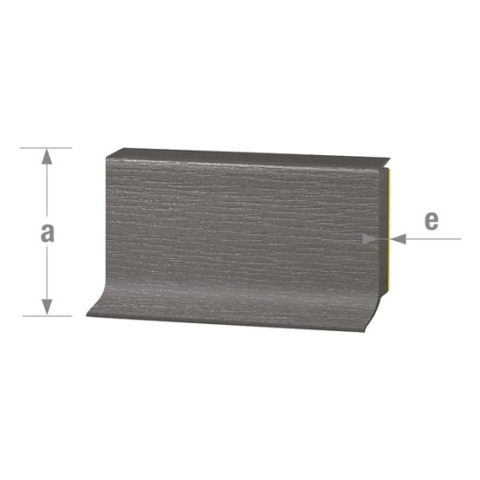 plinthe pvc adhã©sivã©e gris foncã© 65 mm 2,50 m - cqfd ld