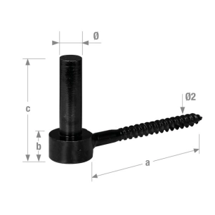 gond ã  visser ã¸14 x 90 mm acier noir - cqfd ld