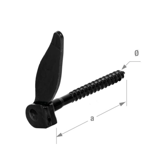 arrãªt marseillais ã  tirefond 110 mm noir - cqfd ld