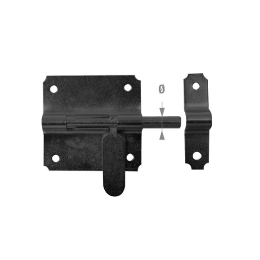 verrou box bouton poire ã¸ 10 mm gã¢che noir - cqfd ld