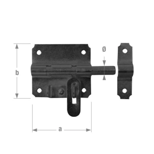 verrou box cadenas ã¸ 10 mm gã¢che noir - cqfd ld