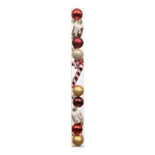 décorations de sapin de noël, modèles assortis, tube de 10 unités