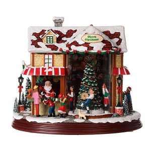 scène de noël avec le père noël 26 cm