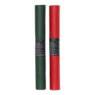 chemin de table en polyester à rayures, couleurs assorties, 35 x 120 cm