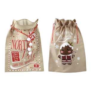 sacs cadeaux sur le thème de noël, modèles variés, 50 x 70 cm