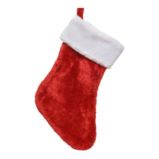 chaussette de noël en polyester avec cintre 27 x 40 cm