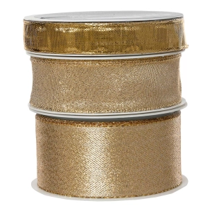 ruban en polyester doré, modèles variés