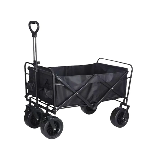 chariot de transport pliable 200 l / 75 kg, couleur noire