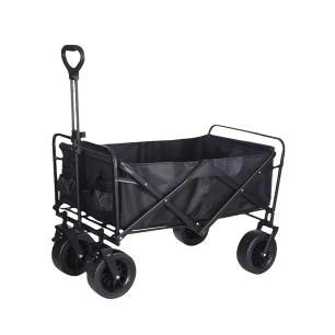 chariot de transport pliable 200 l / 75 kg, couleur noire