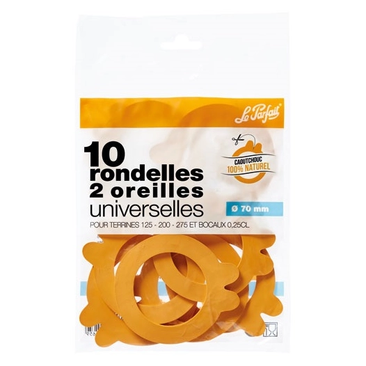 sachet 10 rondelles universelles 2 oreilles 70mm le parfait super - berlin packaging france