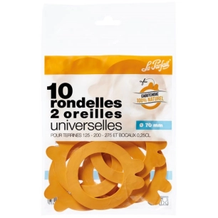 sachet 10 rondelles universelles 2 oreilles 70mm le parfait super - berlin packaging france