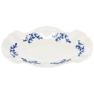 plat a servir 26x16cm blue flower retro - fine dining living