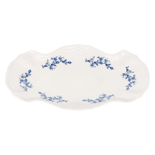 plat a servir 39x25cm blue flower retro - fine dining living