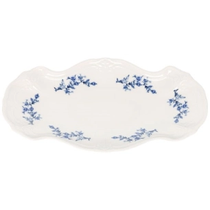 plat a servir 39x25cm blue flower retro - fine dining living