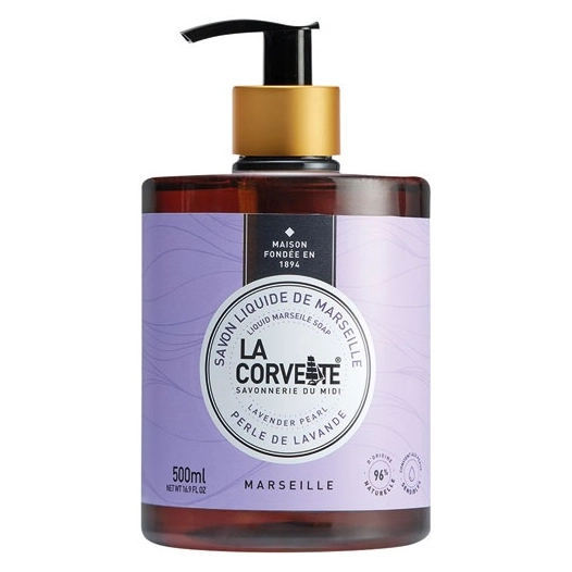 savon liquide perles de lavande 500 ml - compagnie du midi