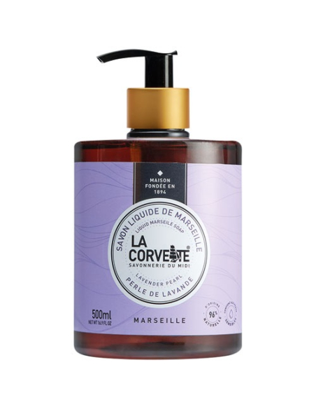 savon liquide perles de lavande 500 ml - compagnie du midi
