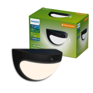 applique solaire led swyn noire 3,8 w, 400/10 lm, 2700 k