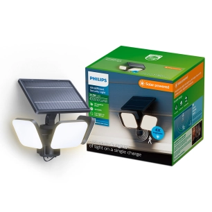 projecteur solaire de sécurité zyren, noir, 24,5 w, 4000/50 im, 5000 k