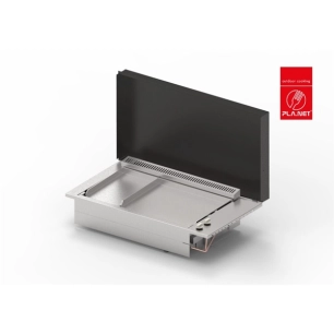 plancha oasi 80mix 26 lisse - 55 lisse + couvercle noir - planet outdoor