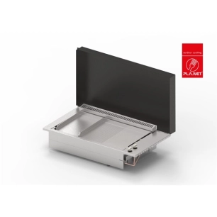 plancha oasi 80mix 26 lisse -55 lisse rainurã©e + couvercle noir - planet outdoor