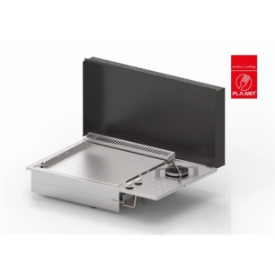 plancha oasi 80 lisse - fdual + couvercle noir - planet outdoor