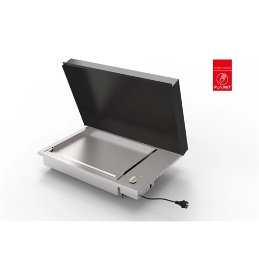 plancha oasi 55 elec lisse + couvercle noir - planet outdoor