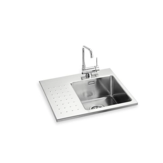 evier inox encastrable59 + couvercle noir - planet outdoor
