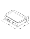 plancha 62 x 36 cm - electrique - 3 kw - 2 zones - initial 65 inox - eno pem