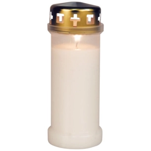 veilleuse extã©rieure blanche hauteur 175mm - ciergerie notre dame de france