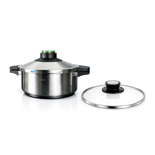 autocuiseur prêst 4 l, acier inoxydable 18/10, comprend un couvercle en verre, ø24 cm