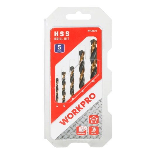 forets hss4241 pour tôle, lot de 5 pièces, ø4,00 - ø10,00 mm