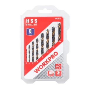 forets hss4241 pour tôle, lot de 8 pièces, ø3,00 - ø10,00 mm