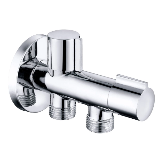 vanne à double angle ½ x ½ x ½ po, 114 x 67 mm